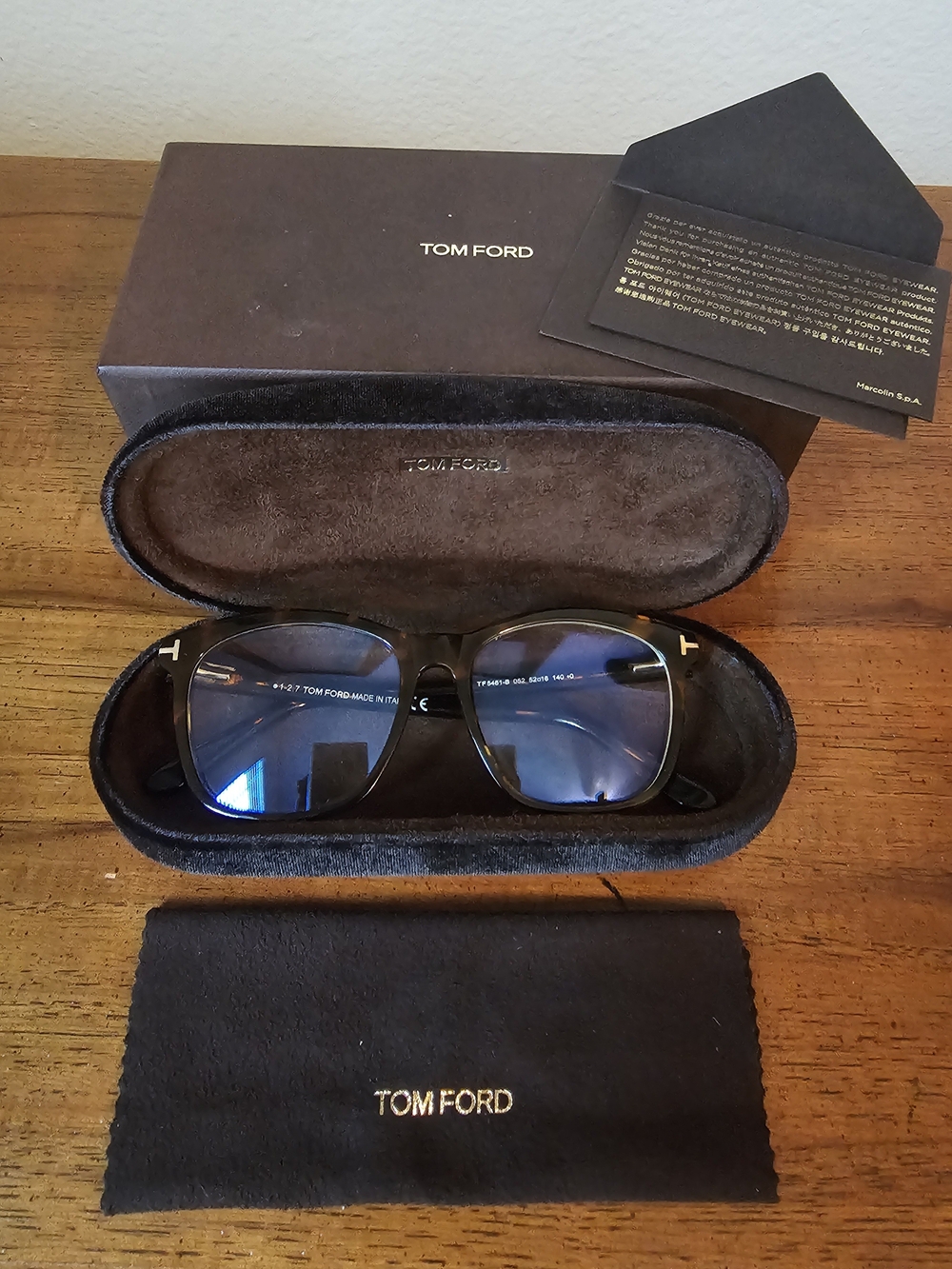 Tom Ford FT5481-B Havana Blue Light Blocking Eyeglasses 52mm